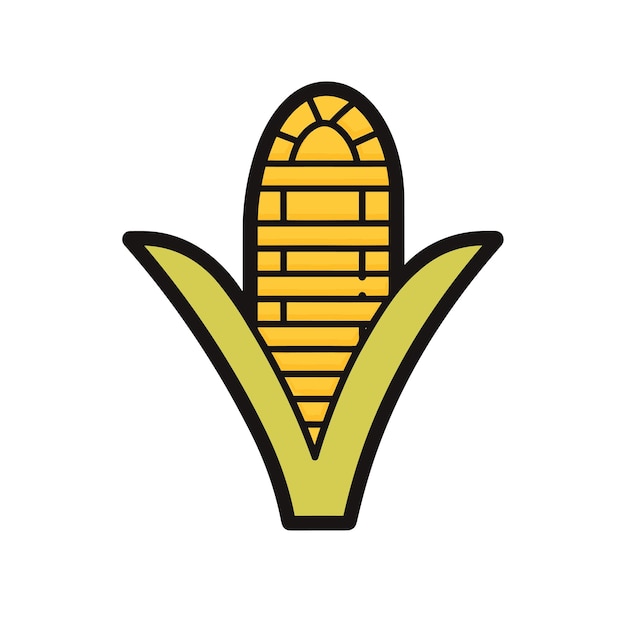 Vector of a vector icon representing a delicious corn on the cob