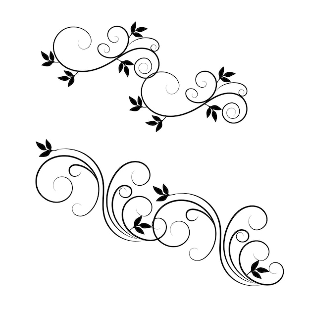 vector vector line vintage scroll items for ornate design