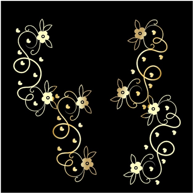 Vector vector line vintage scroll items for ornate design