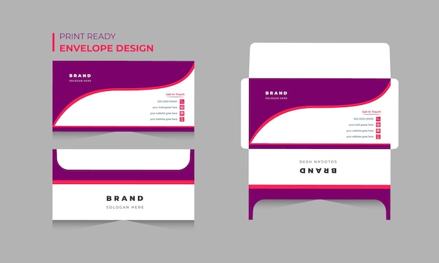 Vector vector office envelope design template