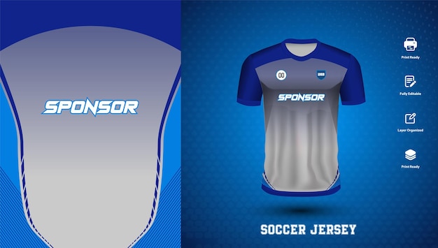 Vector vector soccer jersey design for sublimation or sports tshirt design for cricket football