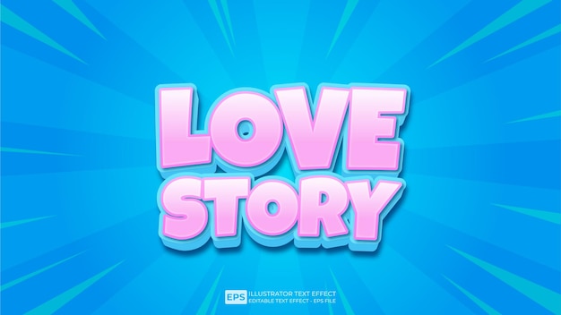 Vector vector vector 3d text editable text effect love story