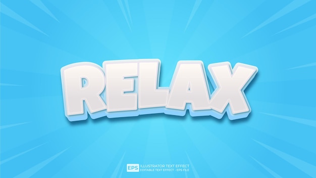 Vector vector vector 3d text editable text effect relax