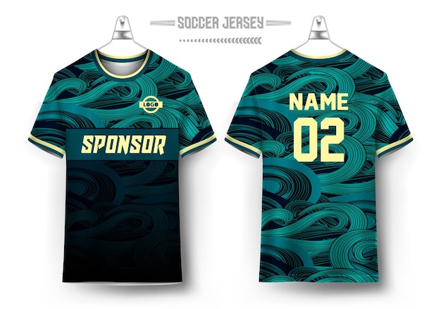 Vector vector voetbal jersey ontwerp voor sublimatie