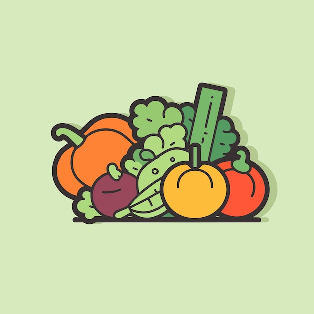 Vector vegetable icon illustration