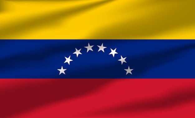 Vector Venezuela vlag zwaaien realistische vloeiende vlaggen