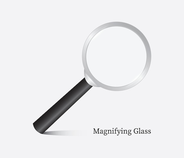 vector vergrootglas geïsoleerd op witte achtergrond