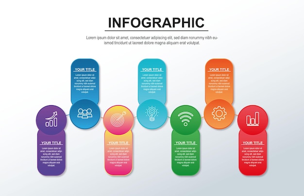 Vector verloop infographic sjabloon voor zaken of presentatie