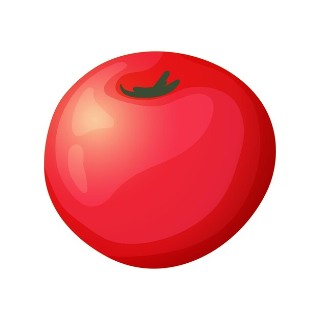 Vector verse rode tomaten op een witte achtergrond smakelijke groente