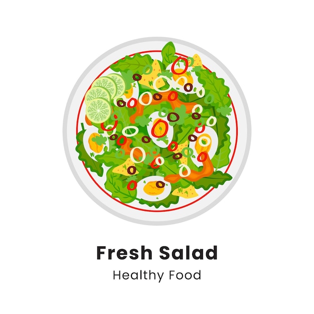 Vector verse salade vectorillustratie