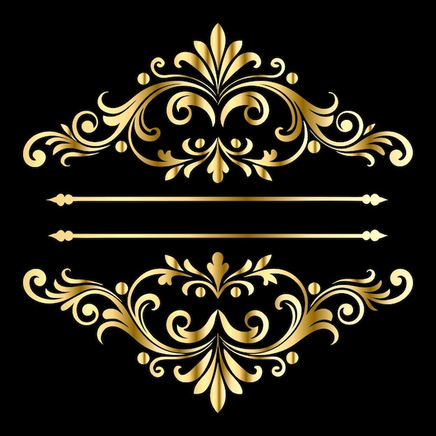 Vector versierd frame in Victoriaanse stijl Versierd element voor ontwerp Versierd patroon voor bruiloft in