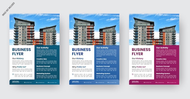vector vertical business flyer template