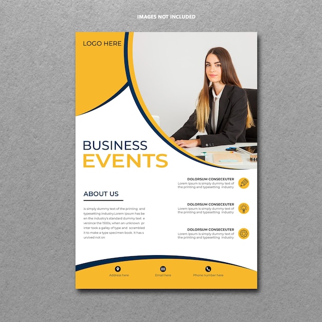 Vector vertical business flyer template