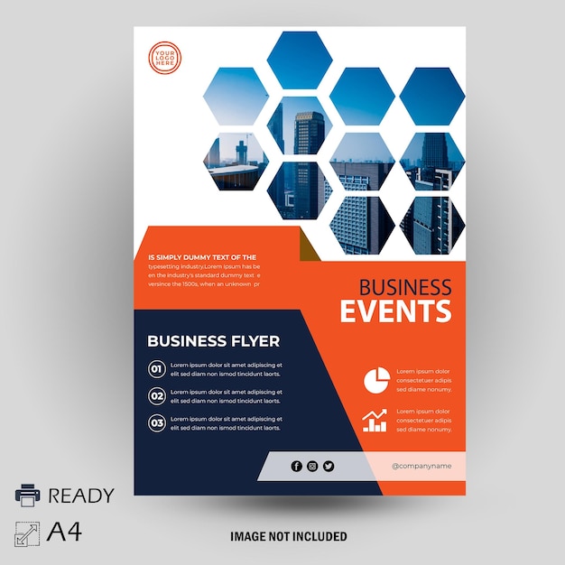 Vector vertical business flyer template