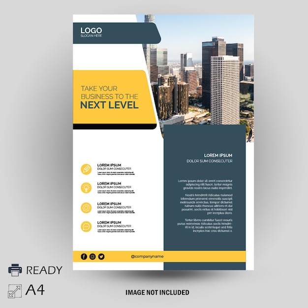 Vector verticale business flyer sjabloon