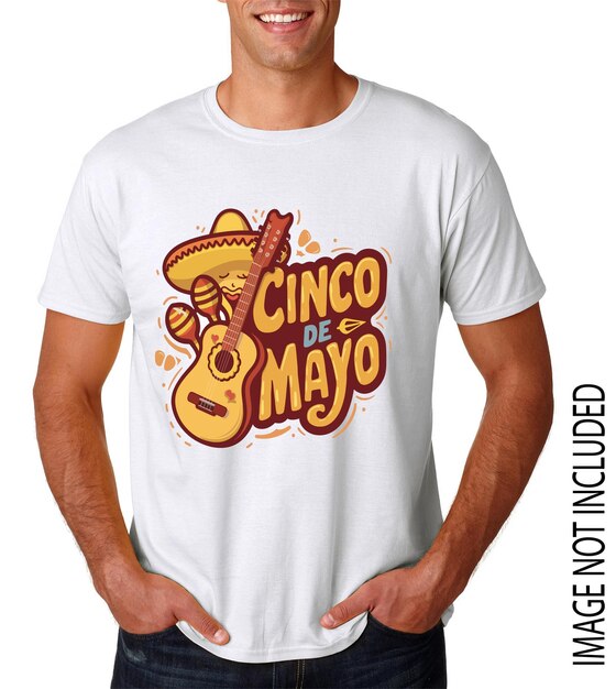 Vettore un vector vibrante e festivo di design di magliette cinco de mayo