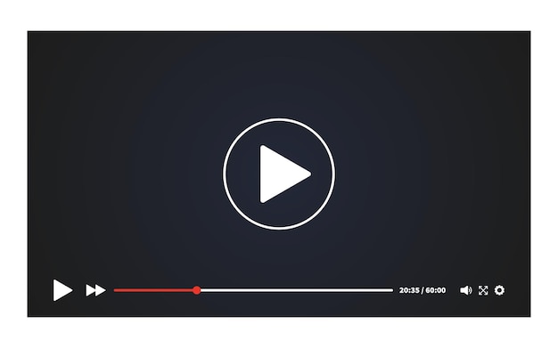 Vector vector video player window template video app window