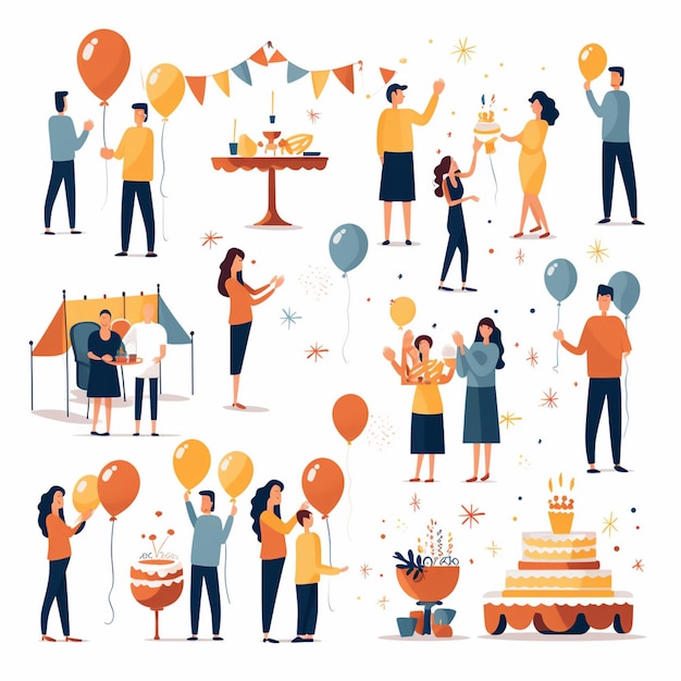 vector viering confetti partij leuke verjaardag illustratie gebeurtenis gelukkig vakantie vieren