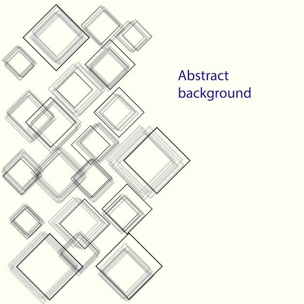 Vector Vierkante achtergrond Geometrische decoratie concept Moderne technologie illustratie met vierkante mazen Digitale geometrische abstractie met lijnen