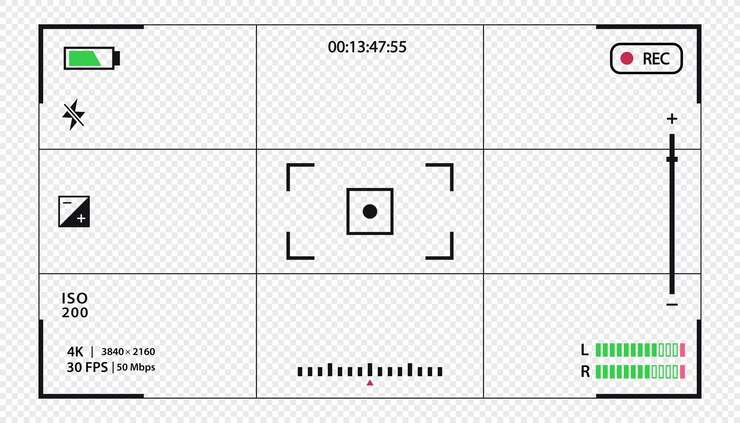 Vector vector viewfinder template record frame