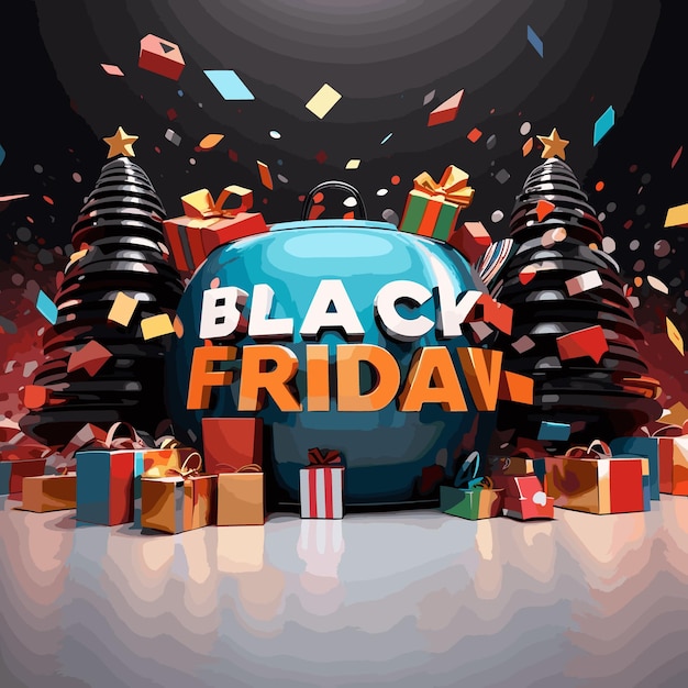 Vector Vignettes Black Friday's Artistic Chronicle