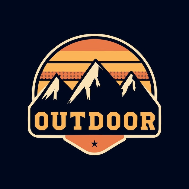 vector vintage adventure badge patch outdoor vintage adventure tshirt design