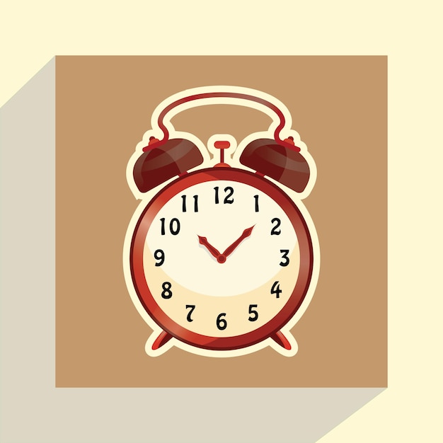 vector vintage alarm clock