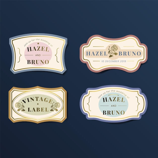 Vector vector vintage background label