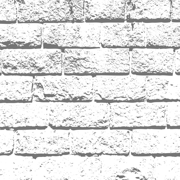 Vector vector vintage bricks wall surface black and white monochrome dot halftone abstract realistic decoration background texture