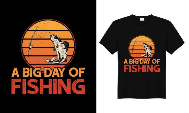 Vector vintage fishing t shirt graphic design