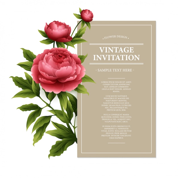 Vector vintage floral card.