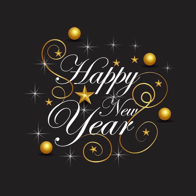 Vector vector vintage lettering happy new year 2024 background