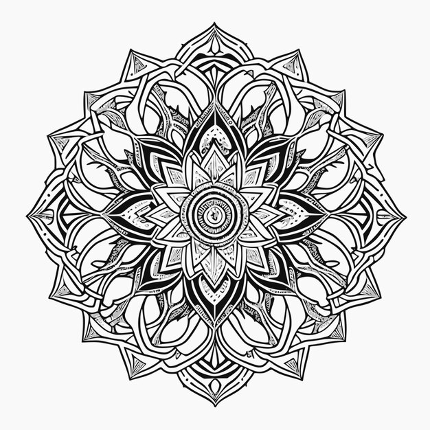 vector vintage of mandala art design illustration