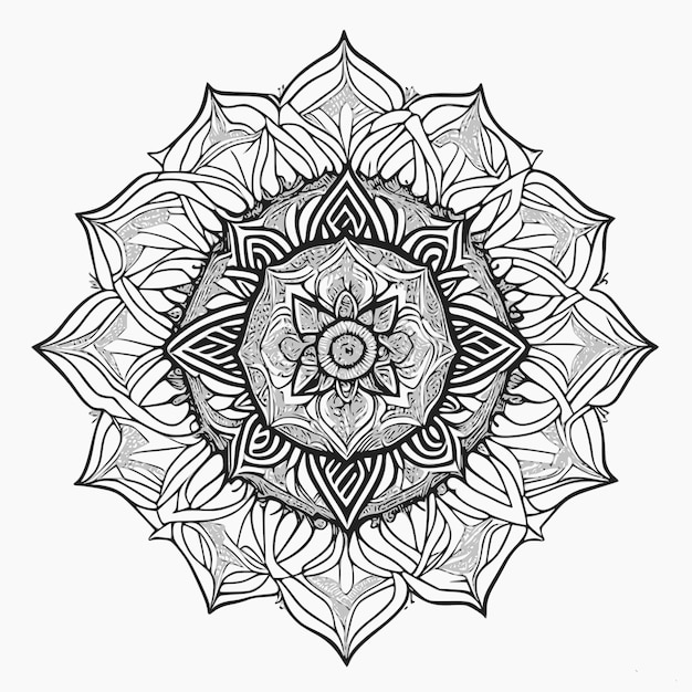 vector vintage of mandala art design illustration