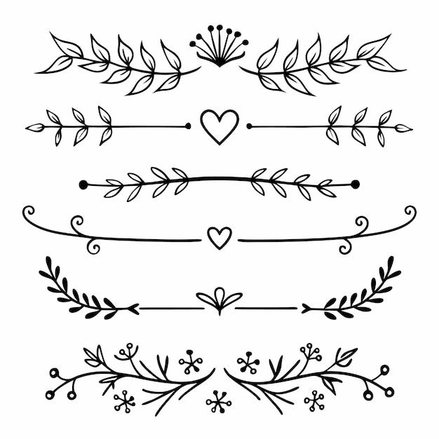 Vector vintage page decor with crowns arrows and floral elements