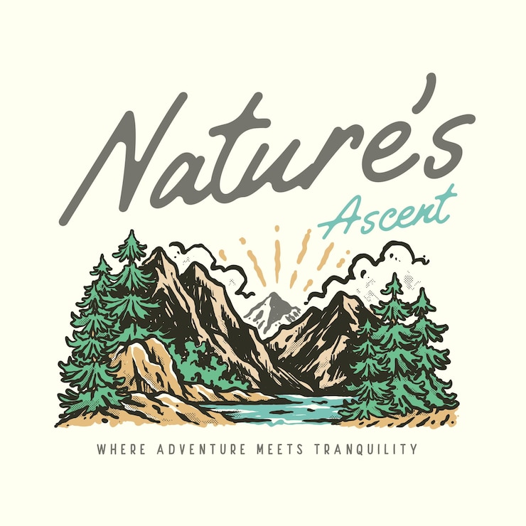 Vector vector vintage retro outdoor badge illustration design