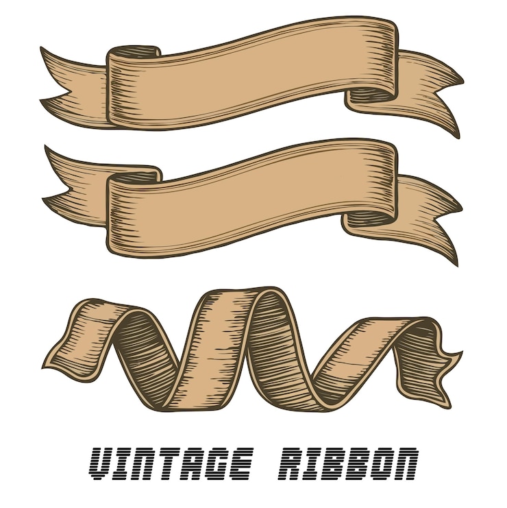 Vector vector vintage ribbon illustration