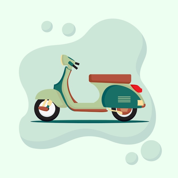 vector vintage scooter