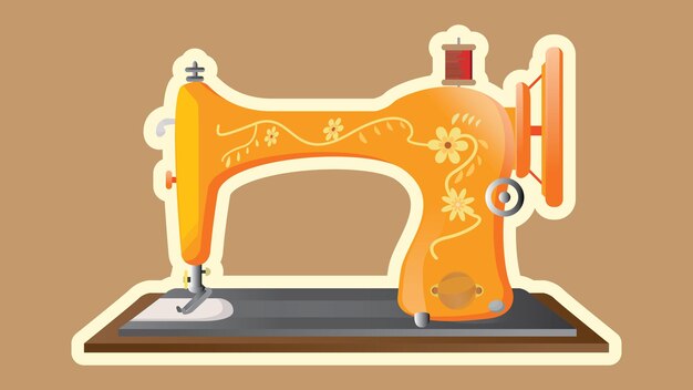 Vector vector vintage sewing machine