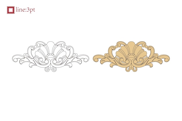 Vector vector vintage spiral vine floral decorative element baroque ornament