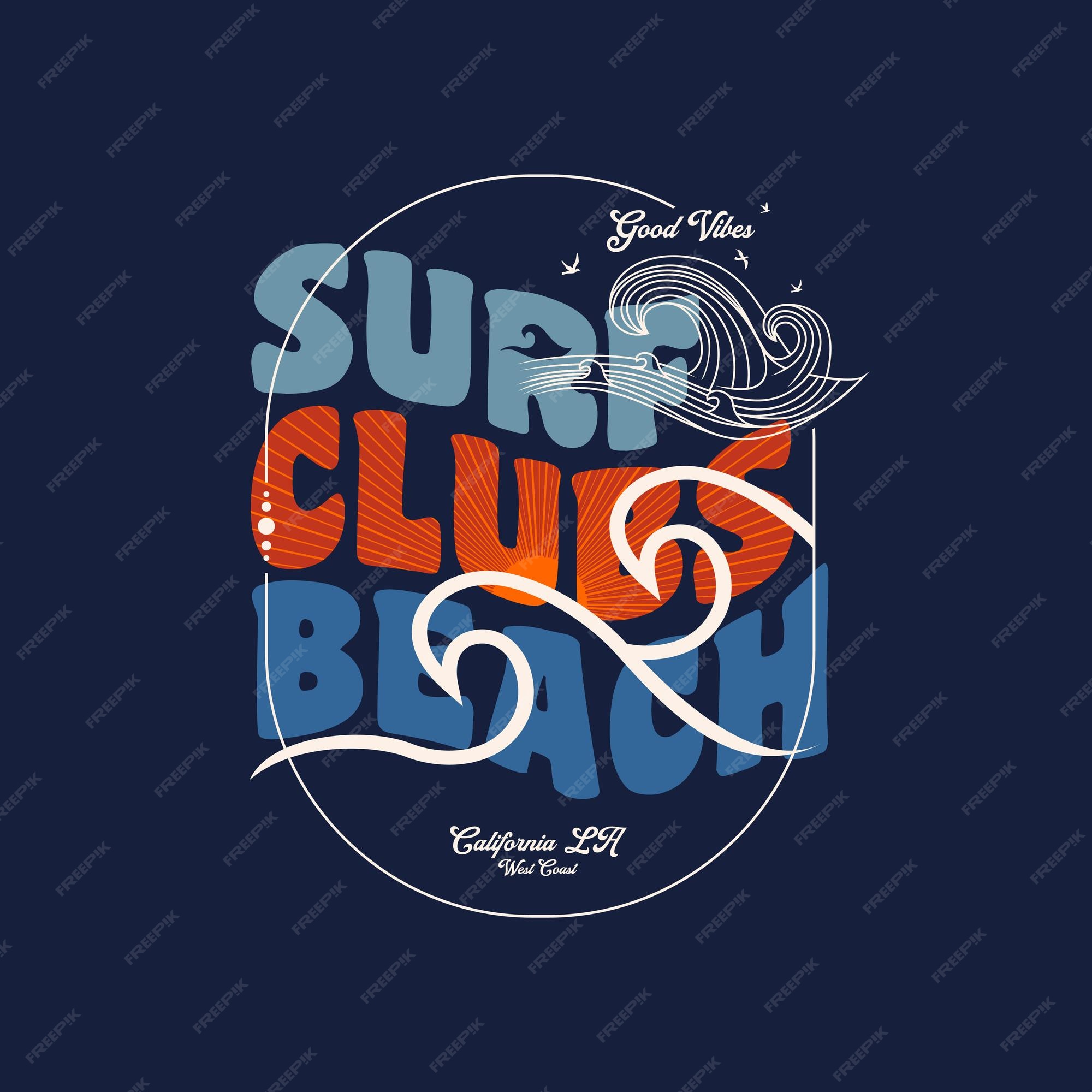 Premium Vector | Vector vintage surf clubillustration vector