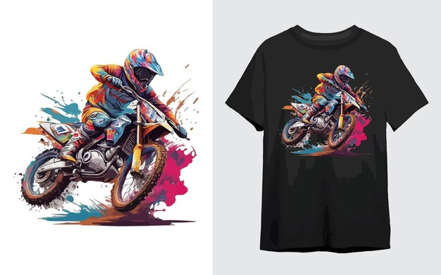 Vector vector vintage tshirt super bike cartoon illustration biker t shirt design