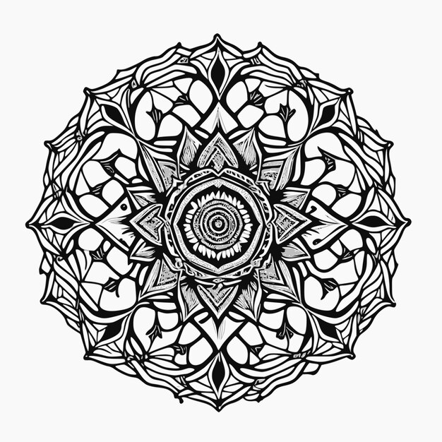 vector vintage van mandala art design illustratie