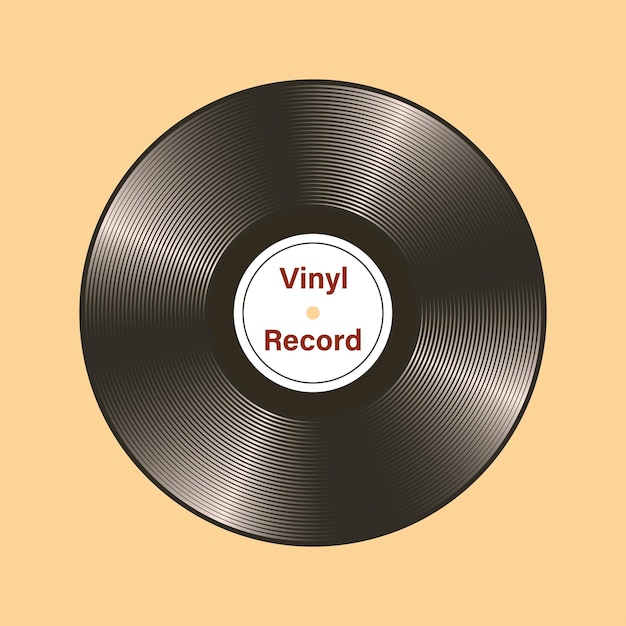 Vector vinyl record on an isolated light background Old CDs music