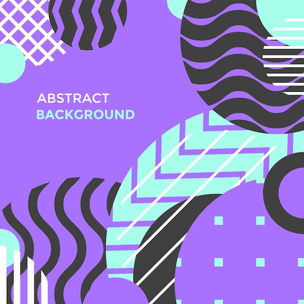 Vector vector violet cyaan kleuren abstracte vormen minimaal ontwerp poster sjabloon decoratie moderne achtergrond layout