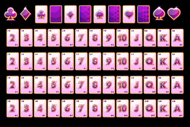 Carte da gioco vector violet poker