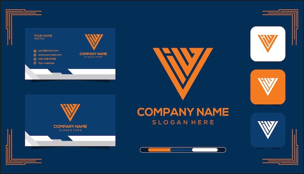 Vector vector viw monogram logo concept