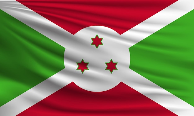 Vector vlag van Burundi met een palm