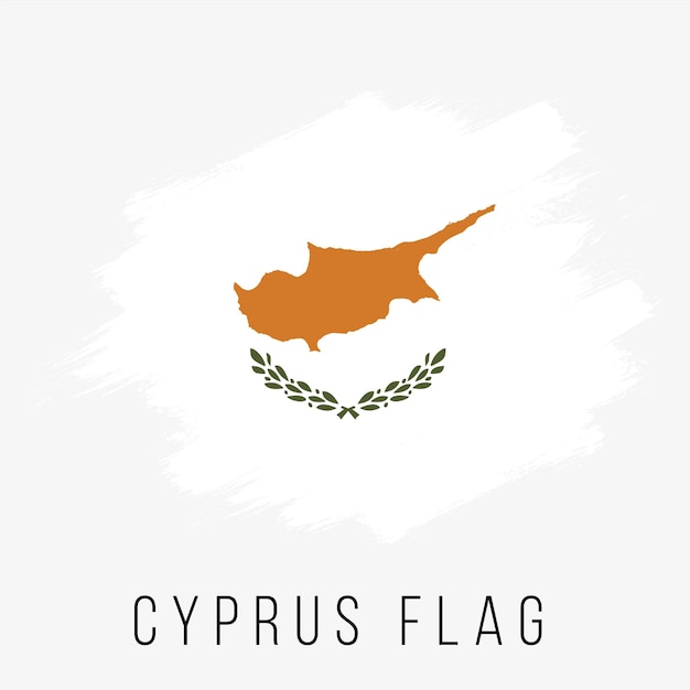 Vector vlag van Cyprus. Cryprus-vlag voor Onafhankelijkheidsdag. De vlag van GrungeCryprus. Vlag van Cyprus