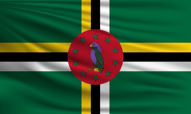 Vector vlag van Dominica met een palm